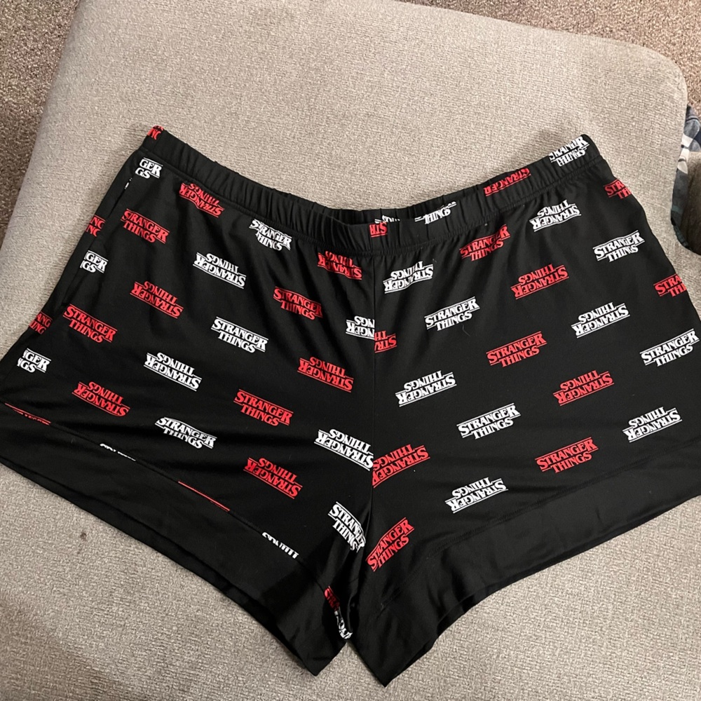 Black Red And White Stranger Things Shorts